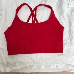 Lululemon Athletica Red Cross-Back Sports Bra